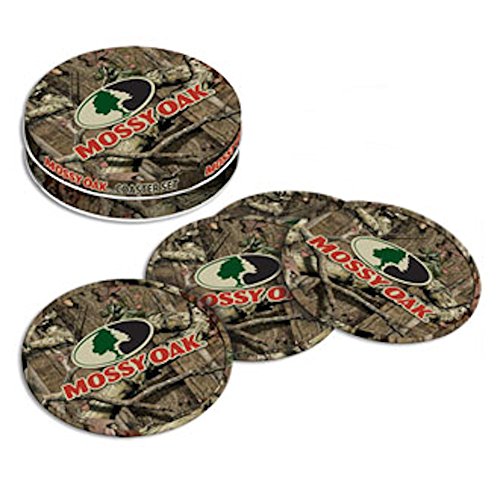 Mossy Oak Barware Coaster Set w/Storage Tin