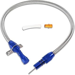 Stainless Steel Flexible Transmission Dipstick Fits GM Chevy SBC BBC TH350 TH400 Turbo Blue