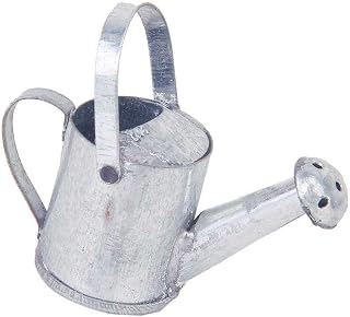 Watering Can Miniature Doll House 1:12 Scale Metal Garden Accessory Dolls House Green Watering Can Metal Miniature Metal Garden Watering Can Deft and Professional