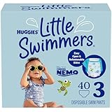 Huggies Little Swimmers Disposable Swim Diapers, Swimpants, Size 3 Small (16-26 Pound), 40 Count. (Packaging May Vary)