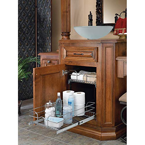 Rev-A-Shelf 5Wb2-1522-Cr 15 X 22 Inch Two-Tier Kitchen Organization Cabinet Pull Out Storage Wire Basket, Chrome #TOP7