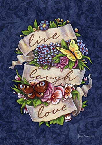 Drapeau Live Laugh Love Toland Home Garden pour illuminer votre jardin et terrasse