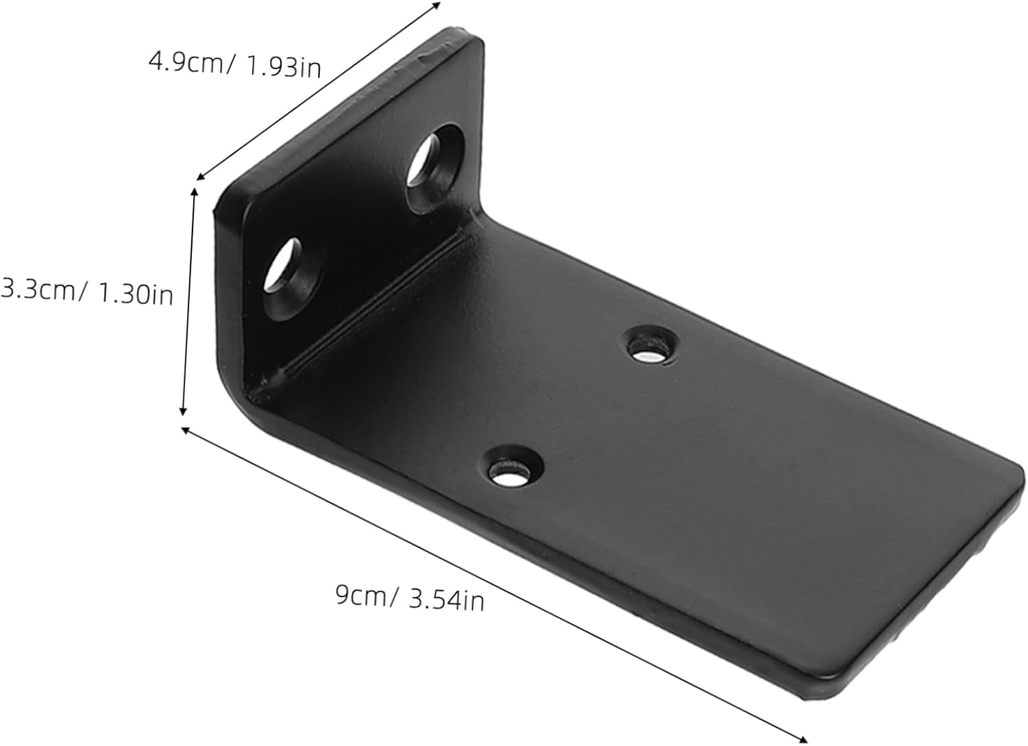 4pcs Heavy Duty Shaped Shelf Brackets Black Floating Shelf Mounting Hardware for Easy Installation Thickened Material for Strong Support for Living Room Kitchen