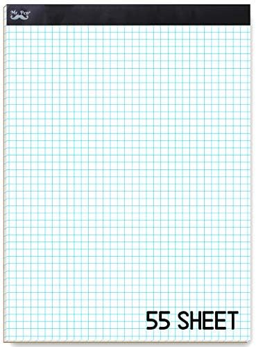 amazon com mr pen graph paper 5x5 5 squares per inch 11 x8 5 engineering graph paper pad 55 sheet office products