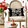 AVOIN colorlife Hug This Pillow Until You Can Hug Me Valentine's Day Black Throw Pillow Cover, 12 x 20 Inch Anniversary Boyfriend Girlfriend Birthday Gifts Cushion Case Decoration for Sofa Couch