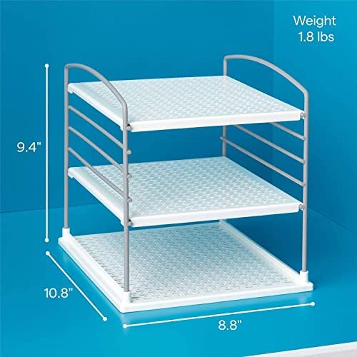 YouCopia UpSpace Adjustable Box Organiser for Foil Wrap and Kitchen Cupboard and Pantry Storage, 23cm x 23cm, White