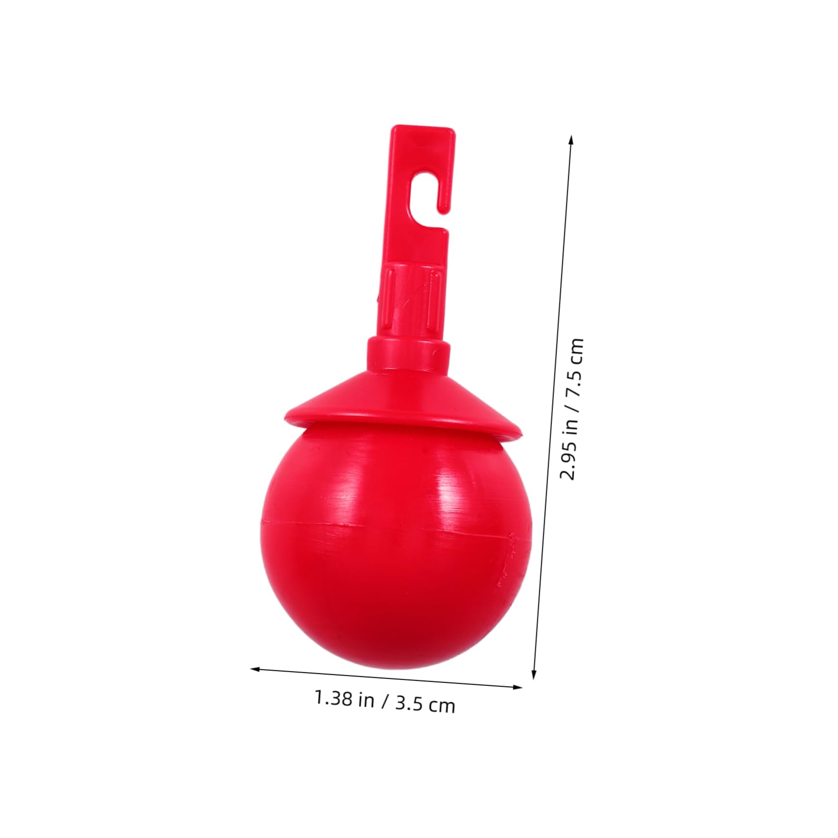 FOMIYES Blind Person Stick Rolling Cane Tip Hook Type Walking Aid Red Round Ball Head for Safe Navigati