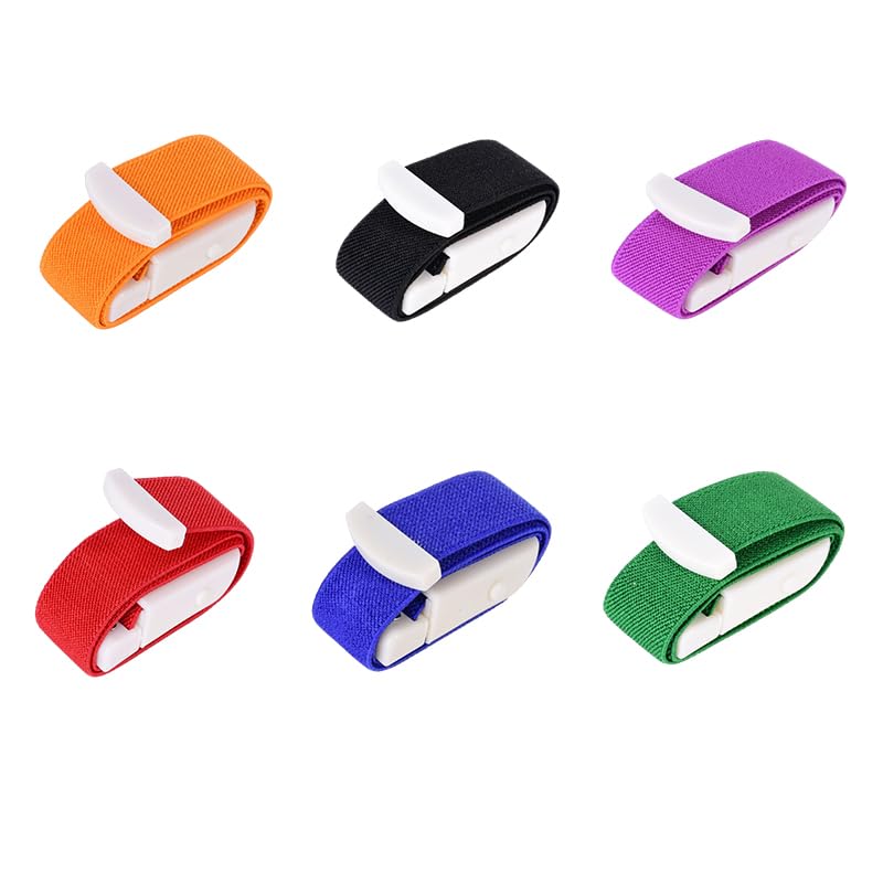 6 stücke Stauschlauch Venenstauer Tourniquet Schnalle Tourniquet Bands Stauschlauch Blutabnahme mit Schnalle Stauband Quick Medical Für Camping Wandern Kampf Bergsteigen Outdoor Sport
