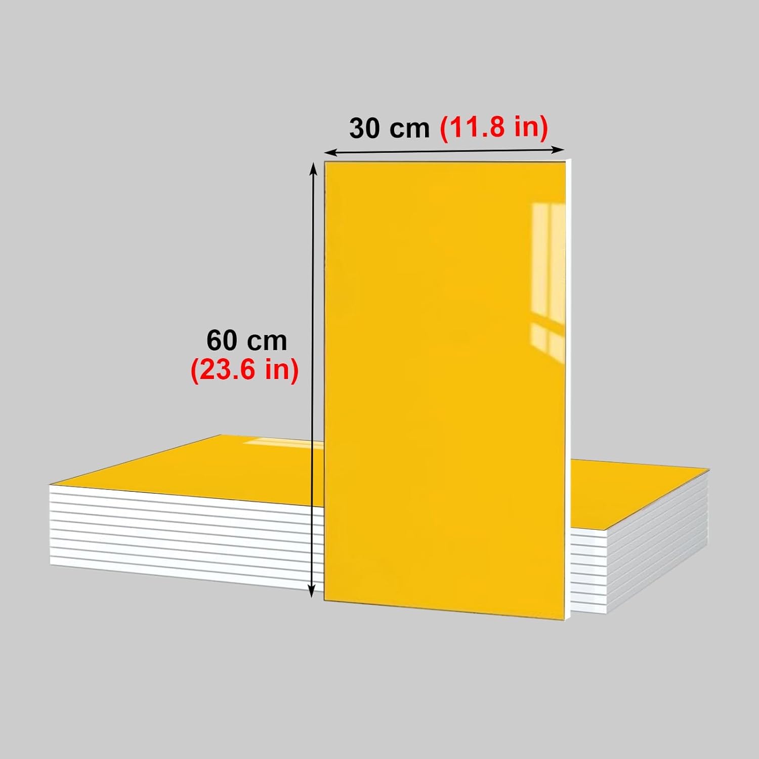 Ceiling Tiles Yellow Bathroom Wall Backsplash Panels, Washable Decorative Wallpaper Tiles Peel and Stick, Upgraded Soundproof Styrofoam Ceiling Sticker