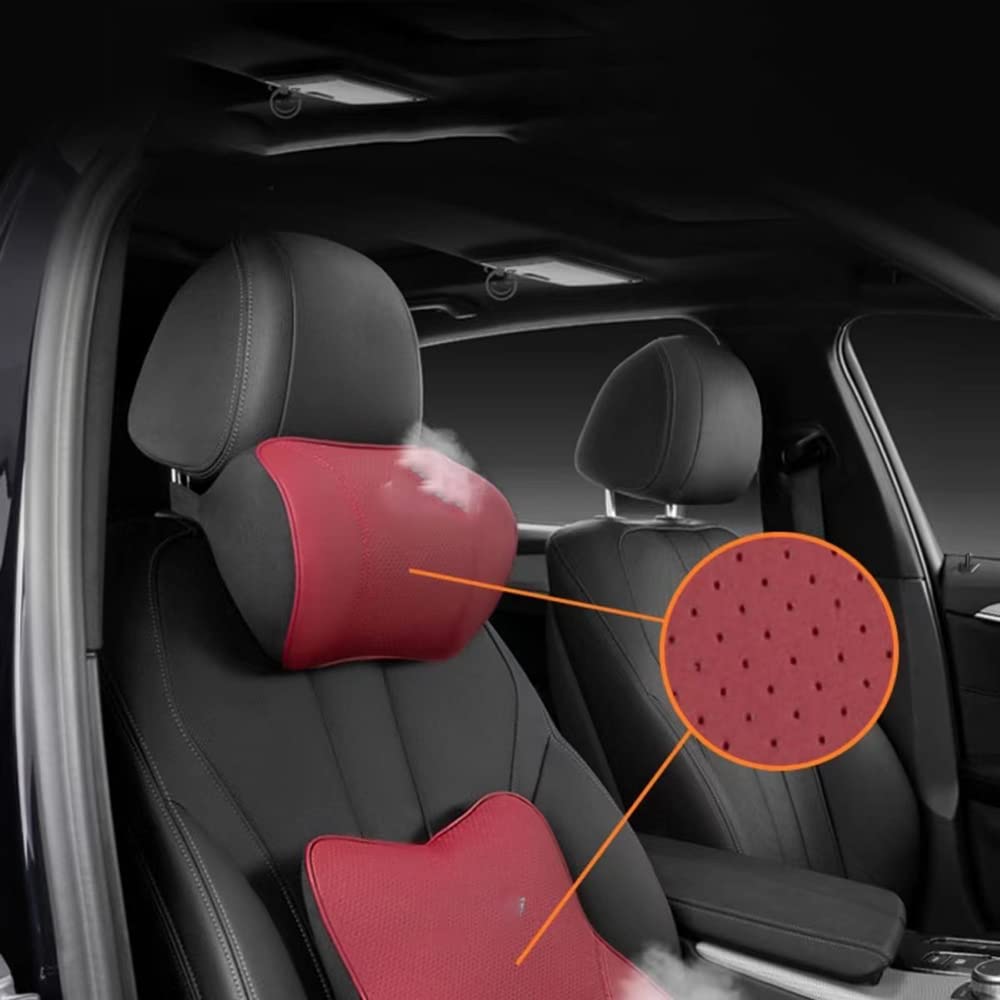 2 Piezas Car Viaje Largo Suave Memoria Reposacabezas ergonómico, para Leading Ideal La relajación del Cuello Alivia la Fatiga,C