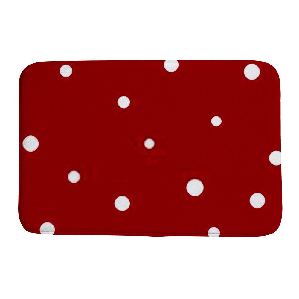 Tapis de bain antidérapant hyper absorbant en microfibres lavable 36x24 inch rouge