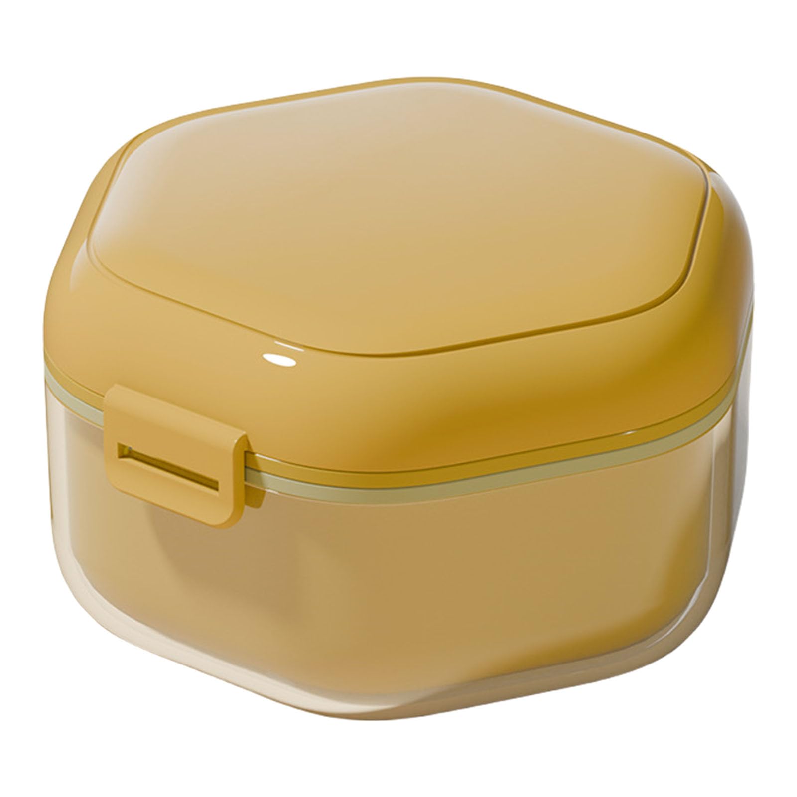 HZBB Friendly Denture Cleaning Box Teeth Aligner Case with Strainer Portable Retainer Storage Container Dentals Hygiene Organizers