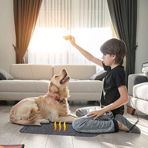 Uposao Heated Dog Bed Cushion, Heated Bed Cushion for Dogs, Cats and Dogs with 3 Temperature Settings for Small Medium Dogs, 18x33cm