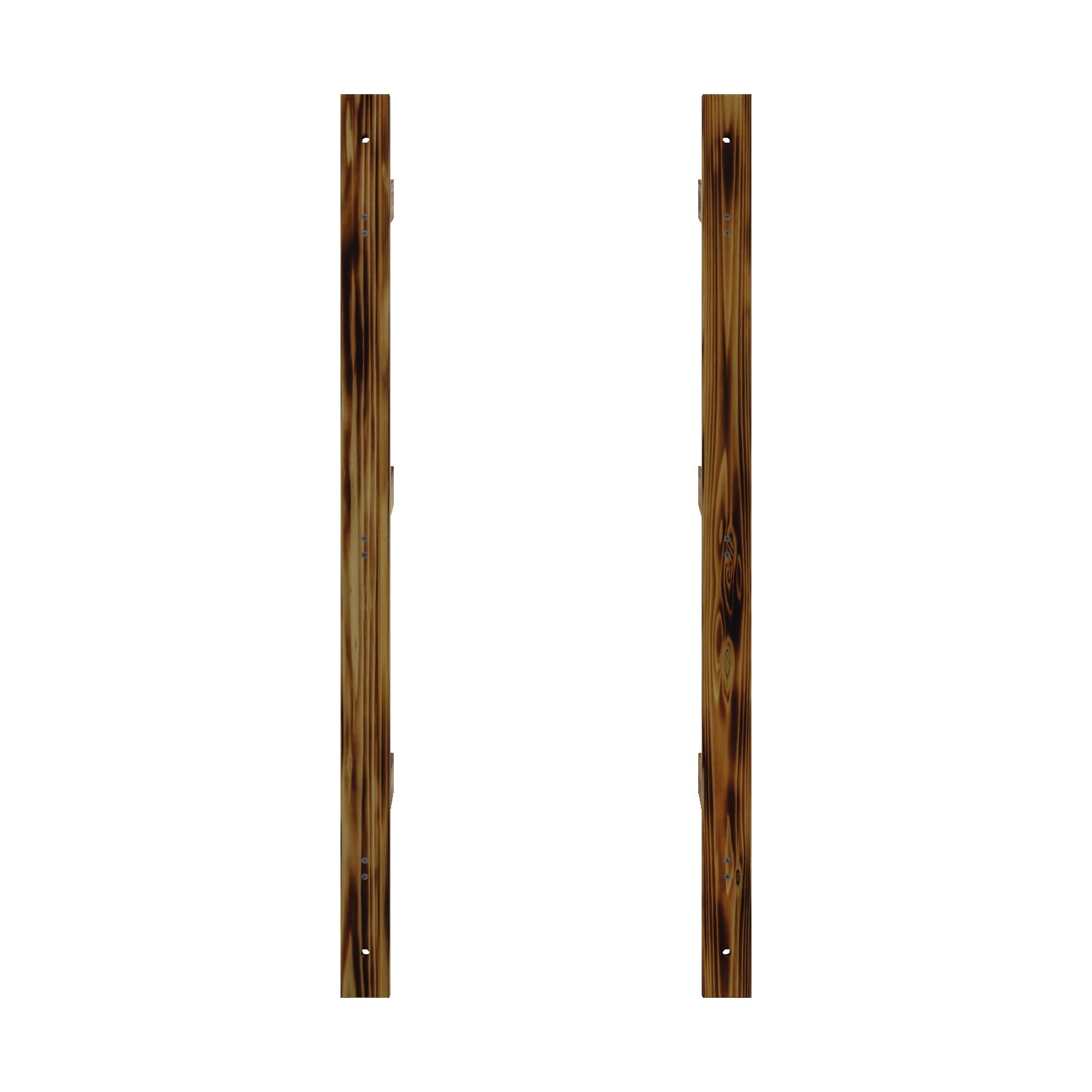 QLS Supporto da parete in legno di pino per 3 paia di skateboard, snowboard e sci, mensola da parete, salvaspazio, larghezza regolabile, stabile, 100 x 5 x 29,5 cm