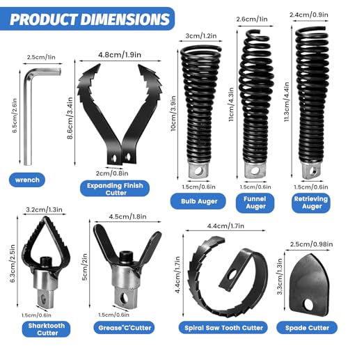 Tarière de vidange têtes cassées ou perdues ? Kit de fixation perceuse serpent 9 pièces - 4