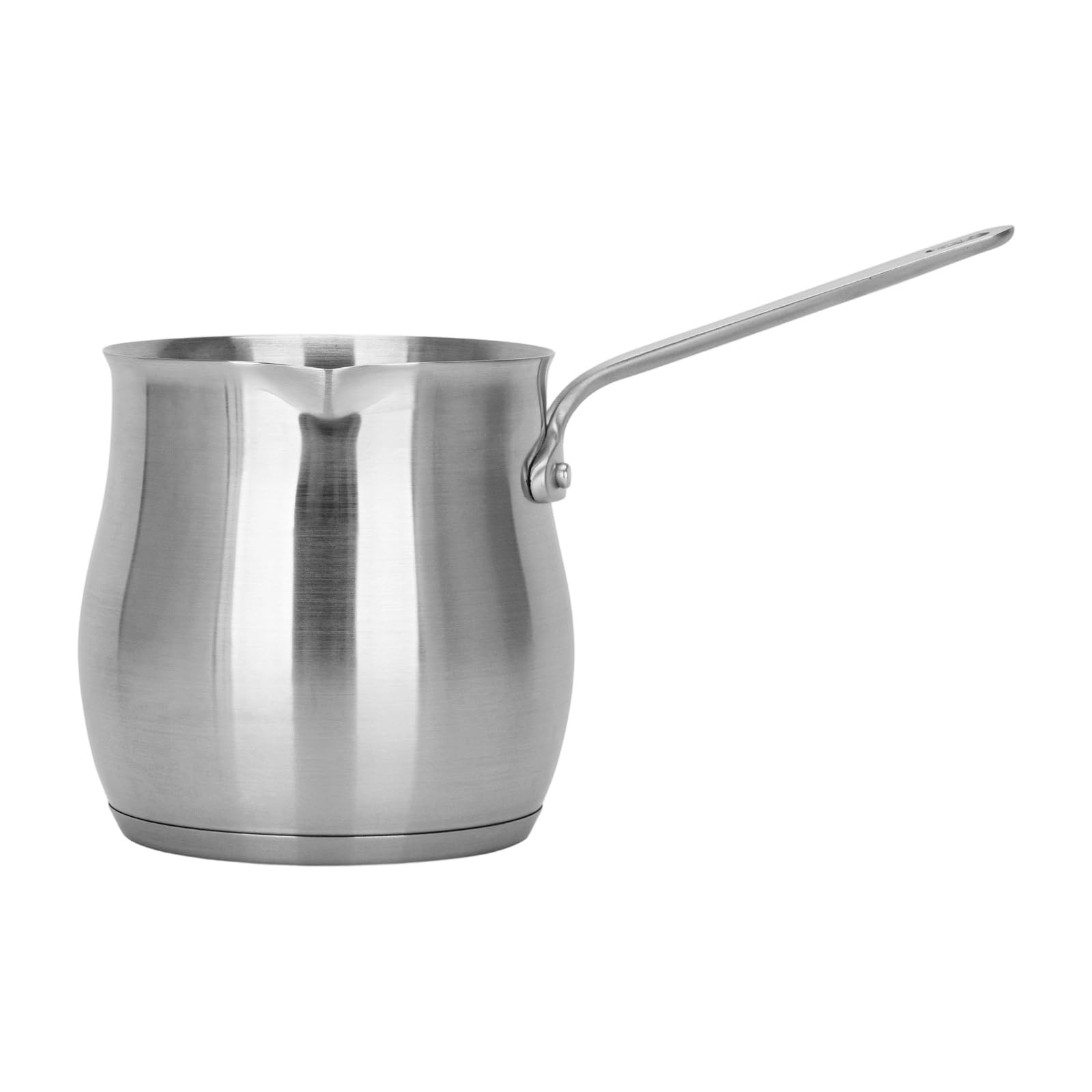 Professional Coffee Kettle with Ergonomic Spout, Stainless Steel Milk Warmer for Pour Control & Easy Cleans Turkishes Brewing Pots with Ergonomic Spout Large Capacity Milk Warmer Maker Kettle
