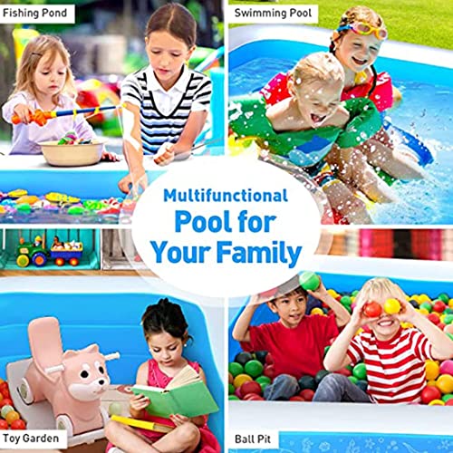 Image of LONGMIRE 6 FT Round Inflatable Soft Side Pool Portable & Foldable Kids Swimming Pool Outdoor & Indoor Baby Bath Tub Water Pool for 10 Years Up Kids and Adults