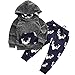 CPEI Toddler Infant Baby Boys Deer Long Sleeve Hoodie Tops Sweatsuit Pants Outfit Set (12-18 Months, Navy Blue)