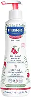 Mustela Gel Lavante Calmante 300ml para Pele Muito Sensível ou Sensibilizada – Sabonete Líquido Corpo e Cabelo Para Bebês e Crianças - Sem fragrância - Feito Com 98% De Ingredientes De Origem Natural