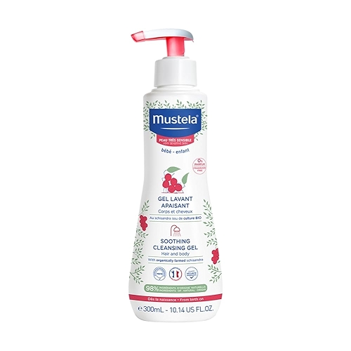 Gel Lavante Calmante Mustela, 300ml, para Pele Muito Sensível, Corpo e Cabelo de Bebês e C... Gel Lavante Calmante Mustela, 300ml, para Pele Muito Sensível, Corpo e Cabelo de Bebês e C...