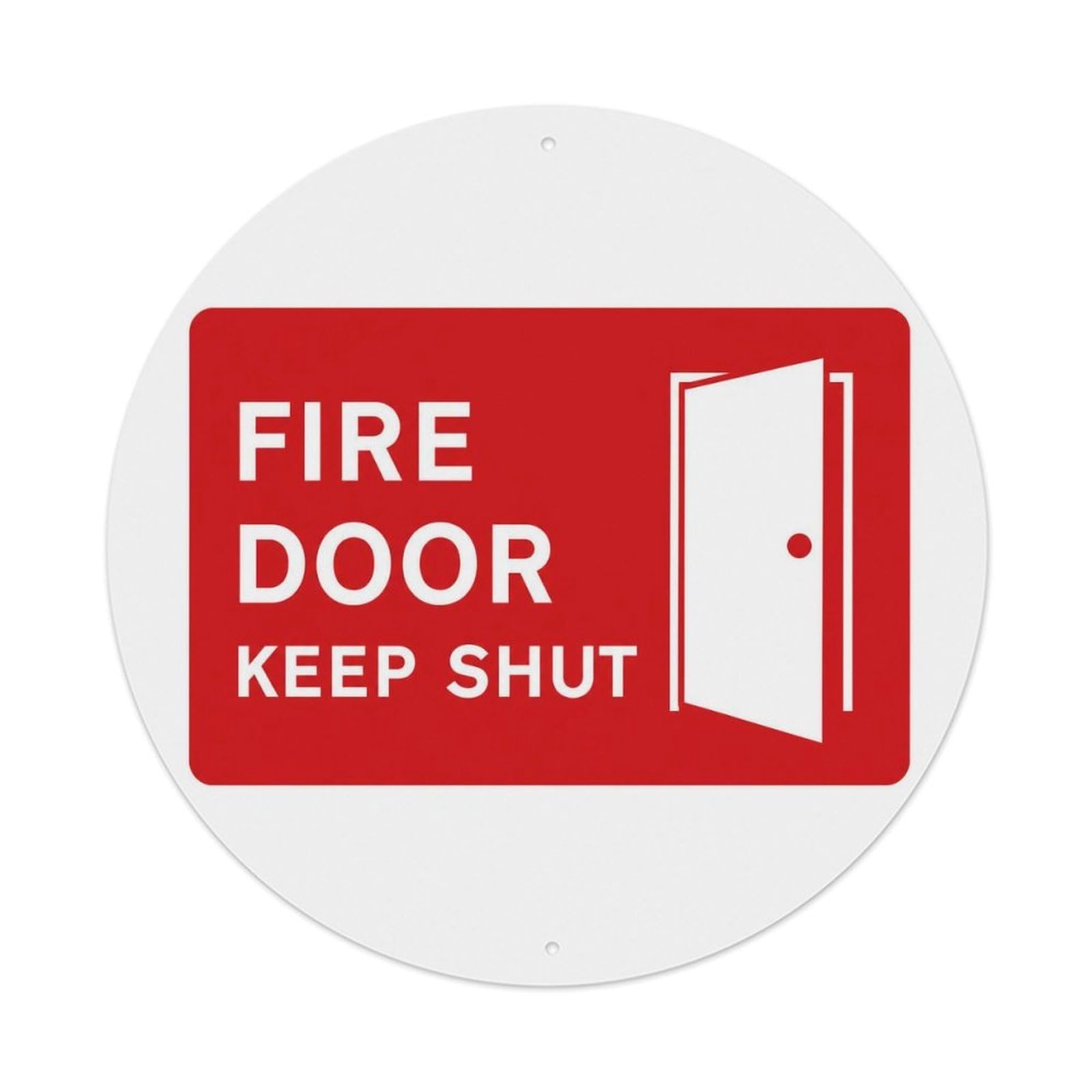 Olyhtr 8X8inch Classic Style Door Keep Shut Hazard Warning British Graphic Badge Metal Tin Sign