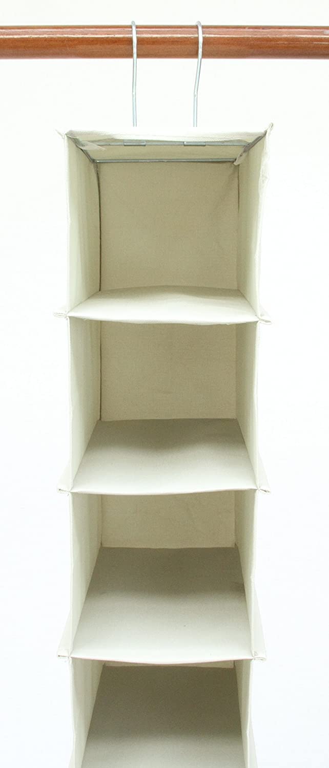 G007 - Organisateur de Chaussures à Suspension à 10 Tablettes pour Rail de Garde-robe - Matériau Lavable en Toile Oxford 600D