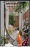 DIKER Side Opening Magnetic Screen,Fly Screens Doors Nets Patio Curtain Insect Mesh for Keeping Out Flies & Bug, Flyscreen French Doors (100x220cm, Black)