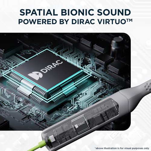 Image of boAt Rockerz Apex Bluetooth Wireless in Ear Earphones with Spatial Bionic Sound Powered by Dirac Virtuo, Touch Sensors, Beast Mode, ENx Tech,30H Playtime,ASAP Charge(Funk Lime)