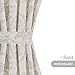 jinchan French Door Curtain for Door Winow Paisley Scroll Printed Linen Glass Door Curtain 72 inch Long Door Panel Rod Pocket Light Filtering Door Drape Tieback Included 1 Panel Grey on Beige