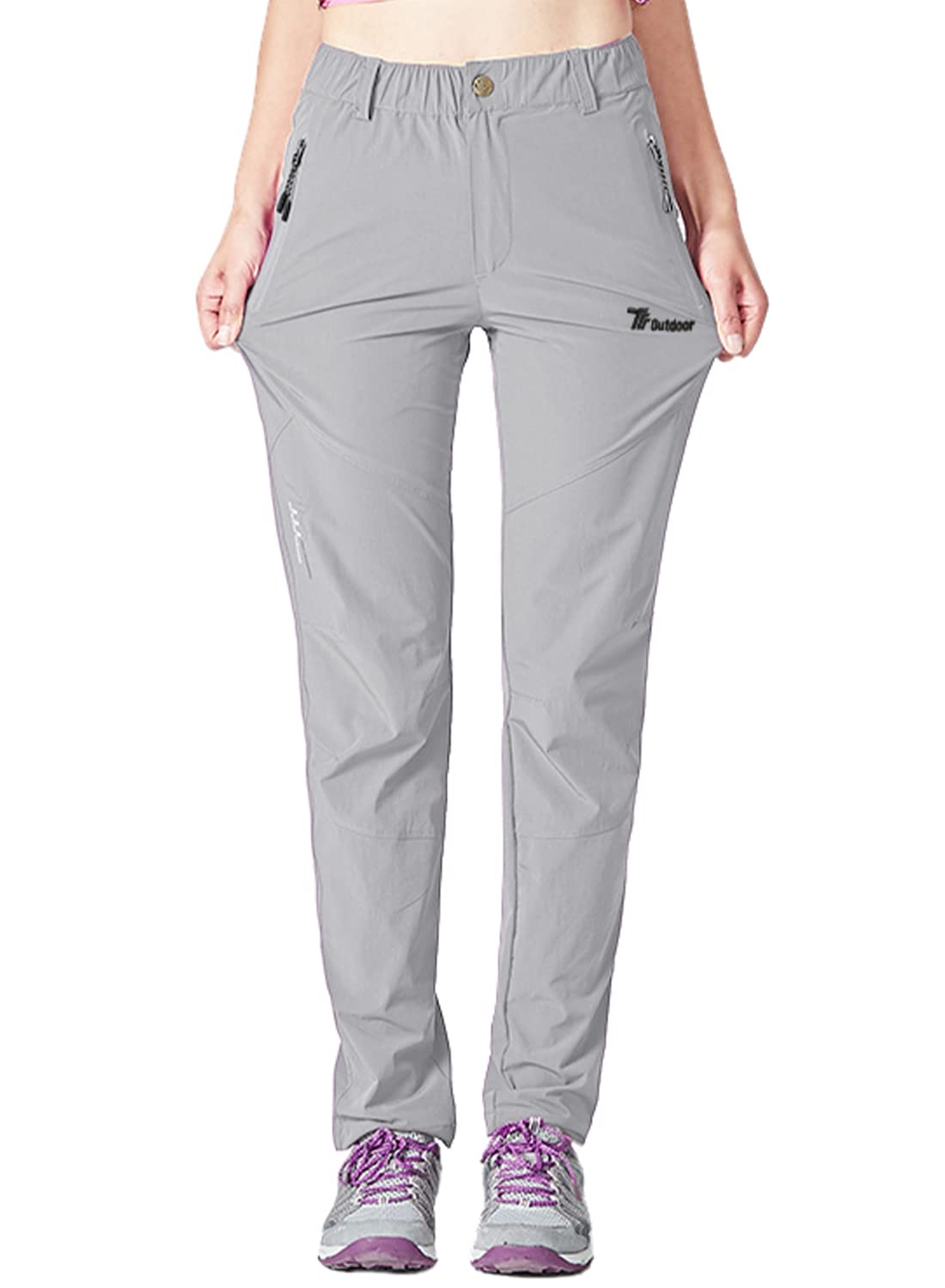 Rdruko Pantalones de senderismo para mujer, pantalones de trekking, ligeros, de secado rápido, protección UV UPF 50+, transpirables