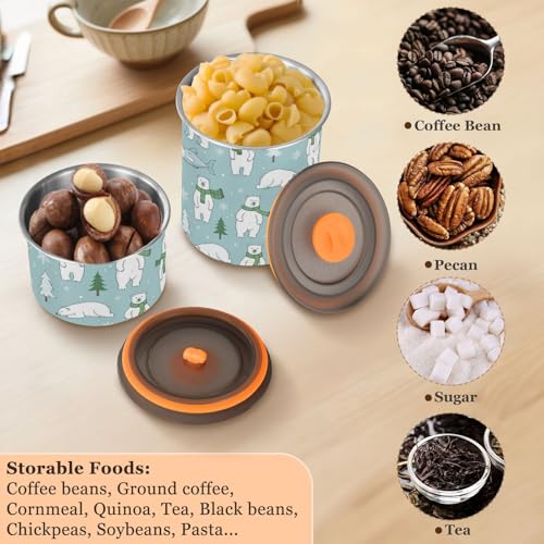 Contenedor de café de acero inoxidable DOMIKING 900ml miniatura 5
