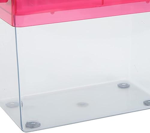 Miniatura 7 de Kudoo Trituradora manual, trituradora de papel de manivela, A6, mini trituradora totalmente transparente, funciona manualmente, corte cruzado,