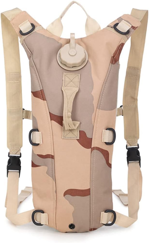 Tryway Tactical 3L Bladder Water Bag Camel Backpack for Hiking Outdoor Camping Military Portable Hydration Packs Hiking Pouch Water Bag