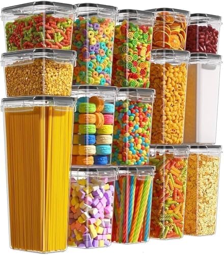 Kit Premium 15 Potes Herméticos – Vedação em Silicone, BPA Free, ...