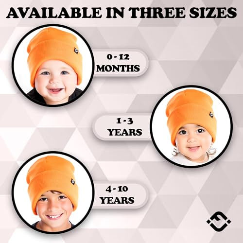 Funky Junque Adorable Baby Beanie - Ultra Soft Stretchy Knit Winter Hat for Infants, Toddlers & Kids Ages 0-10 - 3 Sizes2