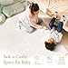 PopsyKosy Premium Baby Floor Play Mat - Thick & Cushioned 0.5 inch Playroom Foam Mat, Non-Toxic Odorless - 6 Tiles - Spacious 6x4 ft. - Stylish & Large, Waterproof for Kids & Toddlers - Totem Beige