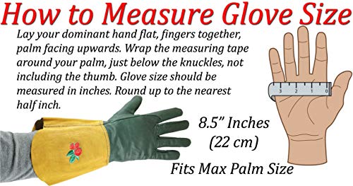 LTG Multi-Purpose Leather DIY & Gardening Gloves, Green Yellow, 2 Count (Pack of 1) - Image 2