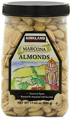 Kirkland Marcona Almonds, Roasted and Seasoned with Sea Salt, 17.63 Ounce (Pack of 2)