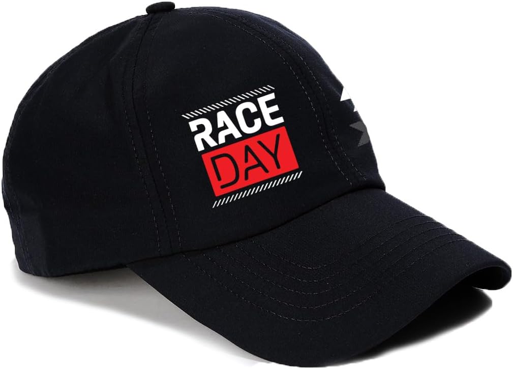 FBC 006 - Mo togpRac eday Motorcycle Funky Racing Automotive - Biker with Motorcycle Logo - Adjustable Cap Black