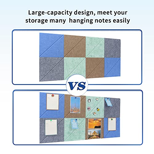 Joymomo Bulletin Board Felt Pin Board Wall Mounted Pack Of 8, Pin Display Board Splicing Diy Bulletin Board For Hanging Notes, Calendars,Photos Memos,Pin (Without Accessories) #TOP1