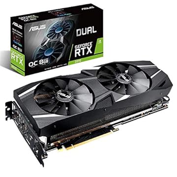 ASUS Placa de vídeo GeForce RTX 2070 Super Overclocked 8G EVO GDDR6 Dual-Fan Edition VR Ready HDMI DisplayPort Gaming (DUAL-RTX-2070S-O8G-EVO)