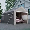 10x20 Heavy Duty Carport Canopy Tent – Waterproof & UV-Resistant Portable Garage with Removable Sidewalls & Roll-Up Windows – Shelter for Cars, Trucks, Boats, Outdoor Storage, Parties (Gray) (Gray)