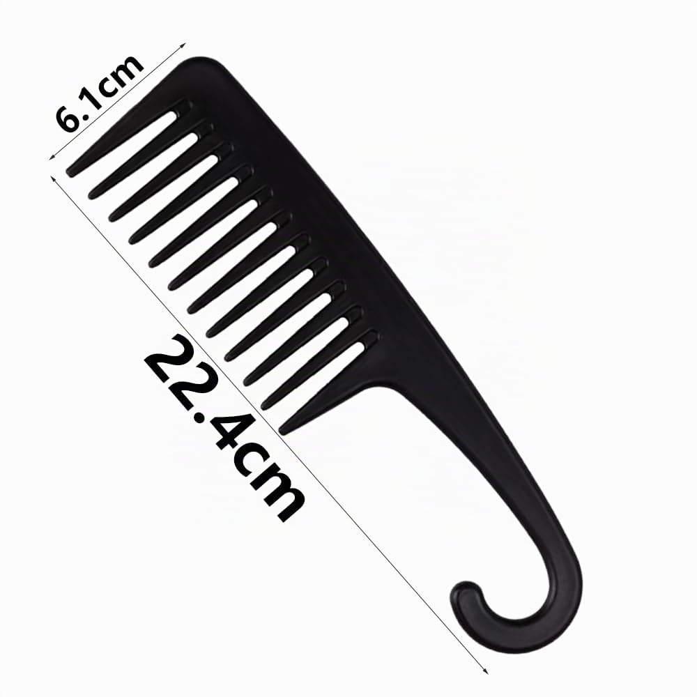 Peine de Dientes Anchos, Peine de Ducha con Colgador, Peine para Peinar, para Desenredar el Pelo Mojado o Rizado