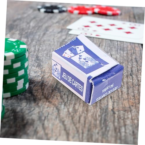2 Stück Maßstab Mini-pokerkarten aus Robustes Kartenspiel mit Klarem Muster für Puppenhaus Dekoration DIY Basteln Geschenk für Erwachsene – Bild 7