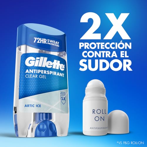 Miniatura 6 de Gillette Clear Gel Artic Ice Antitranspirante Y Desodorante Hombre 4x70ml