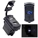 TurnRaise Impermeable Enchufe de Cargador con 4.2A Dual USB Port y Voltmete...
