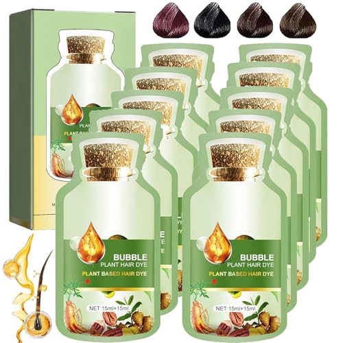 WESLNN Tinte para Cabello de Plantas Naturales actualizado 2024, Tinte para Cabello de Plantas con Burbujas, el Tinte para Cabello con Burbujas de Plantas Cubre Las canas sin dañar el Cuero cabelludo