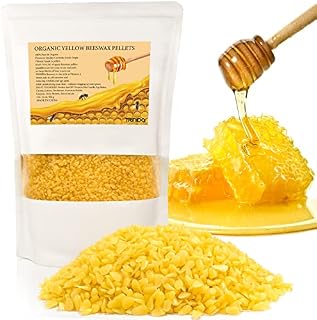 Beeswax Pellets 906g(32 oz), TRINIDa 100% Organic Yellow Bees Wax for DIY Candles, Beeswax for Candle Making, Skin, Body, Face, and Hair Care, Lotions, DIY Creams, Lip Balm and Soap Making Supplies