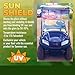Sun Shield Golf Cart Sun Shade Cover – UV Blocker Visor for Golf Cart, ATV, UTV, Auto – Easy Peel & Stick Mesh Screen – Reversible – Trim to Fit – Red