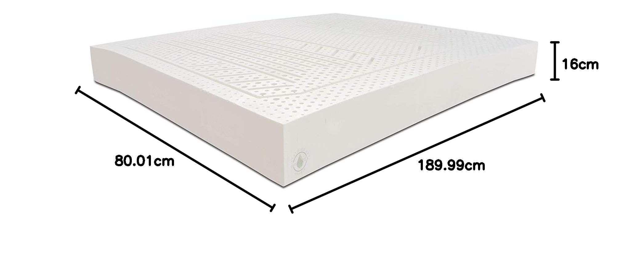 Baldiflex Emporio Materasso Singolo Lattice Naturale h 14 cm Fodera Maxicool Sfoderabile antiacaro Traspirante 7 Zone 80x190x16cm